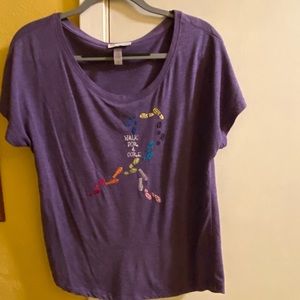 Purple Support for MS T-shirt.